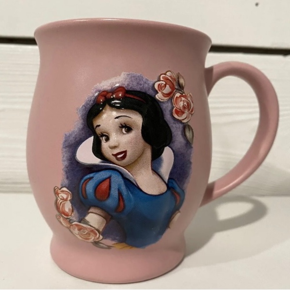 Disney Store Snow White Pink Embossed 3D Coffee Cup Mug